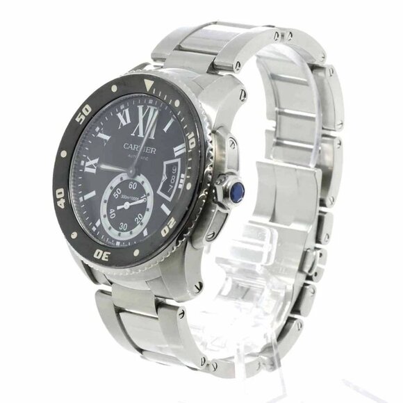 Cartier Calibre de Cartier Diver W7100057 Date Black Dial Mens Watch 90272881 - Picture 7 of 7